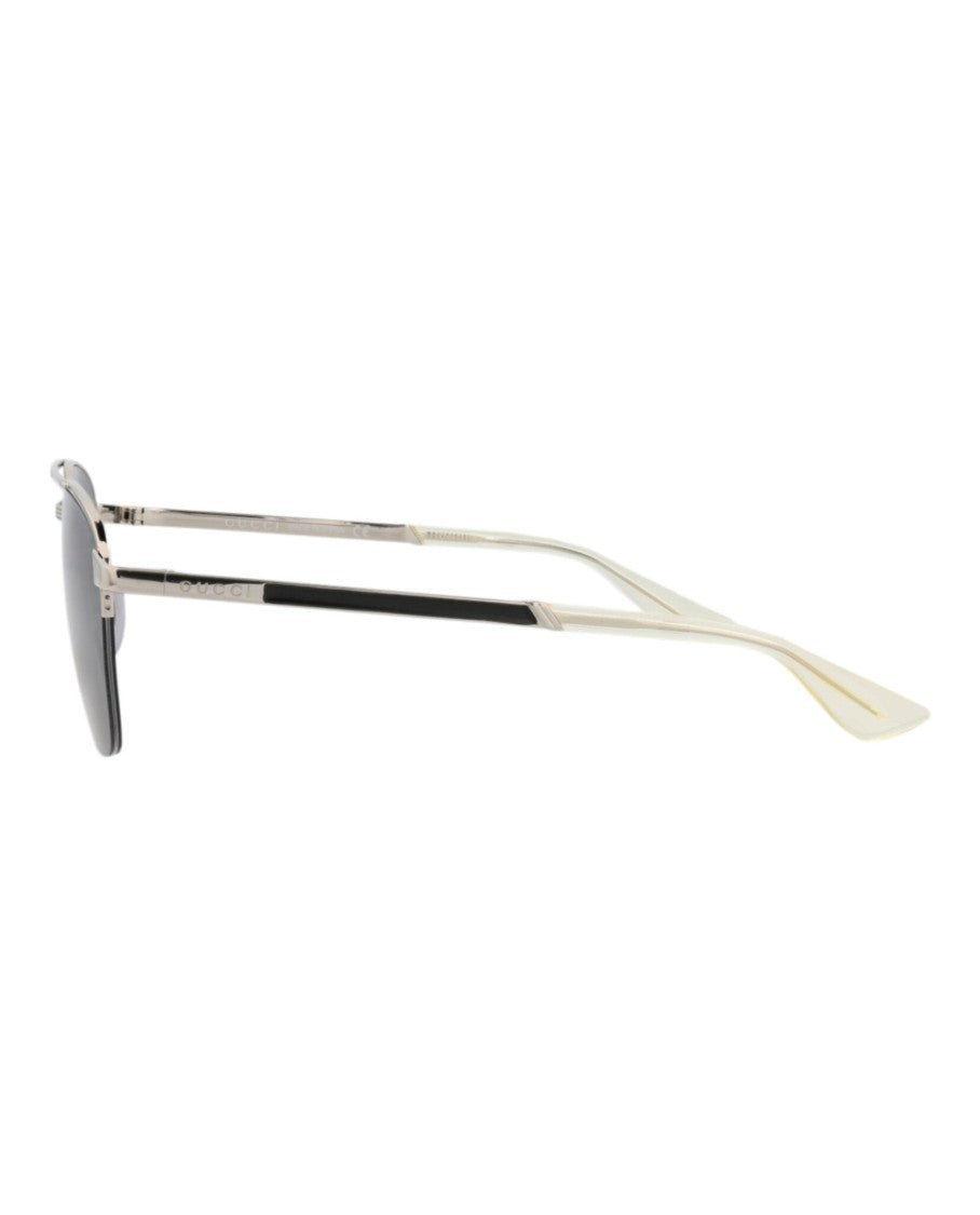 Gucci Aviator-Style Metal Sunglasses