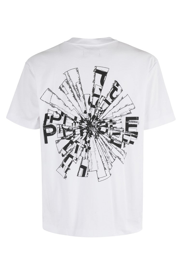 Purple Brand Textured Jersey T-Shirt With Graphic Prints