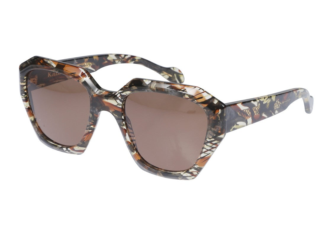 Kador Marilyn/K-S Oversized Tortoiseshell Geometric Sunglasses