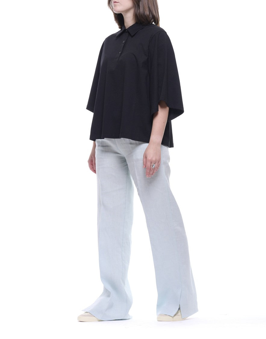 Forte Forte Linen Trousers With Mid-Rise Waist And Fluid Silhouette