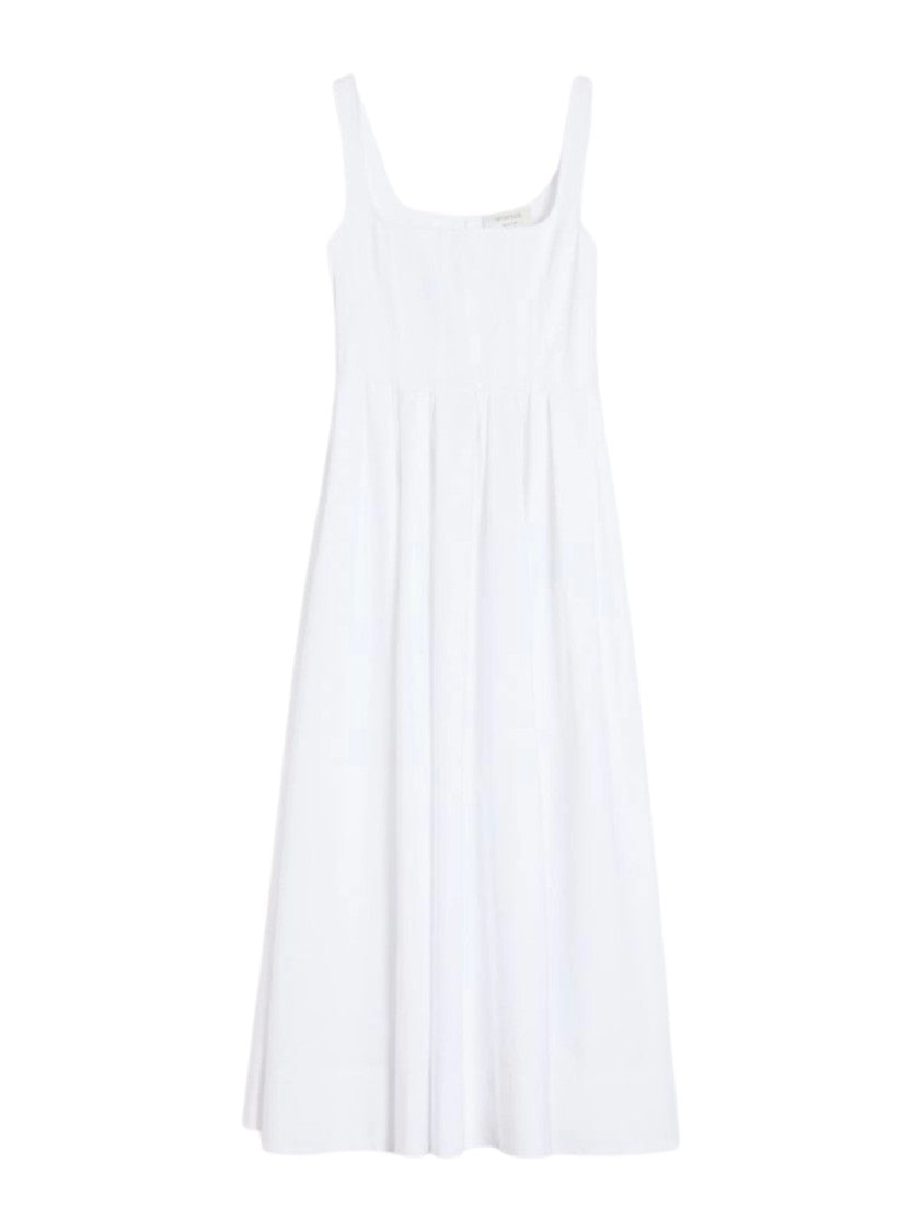 Sportmax White Square Neckline Dress