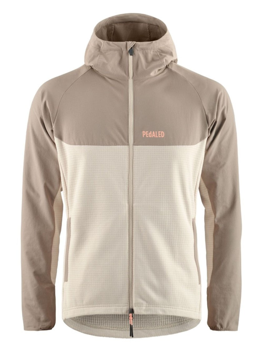 Pedaled Beige Gravel Merino Hooded Jersey