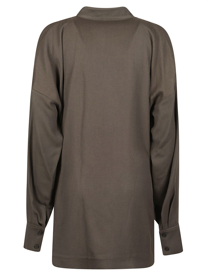 Iro Melva Viscose-Blend Wrap High Collar Day Dress