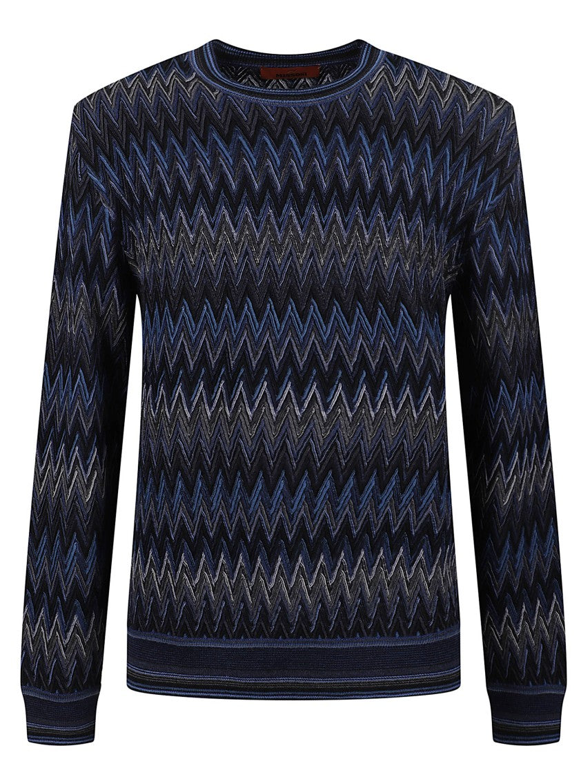 Missoni 3D Zigzag Pattern Crewneck Sweater
