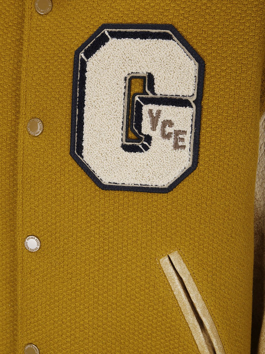 Golden Goose Journey Knitted Ribs Leather Slevess Bomber