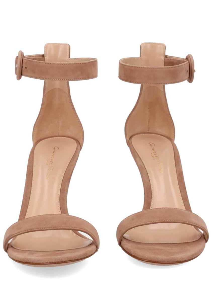 Gianvito Rossi Portofino 85 Suede Ankle Sandals