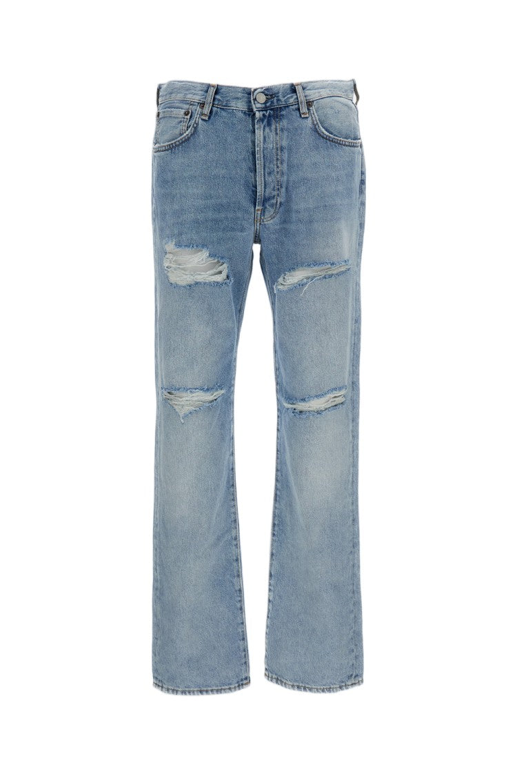 Acne Studios Sky Blue Relaxed Fit Distressed Jeans