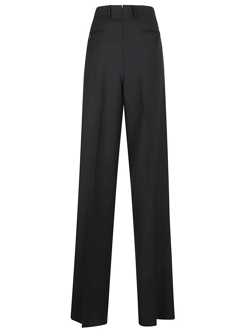 Tom Ford Pleated Front Straight Leg Wool Trousers