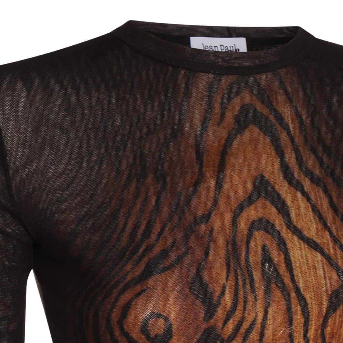Jean Paul Gaultier Fitted Sheer Black Top