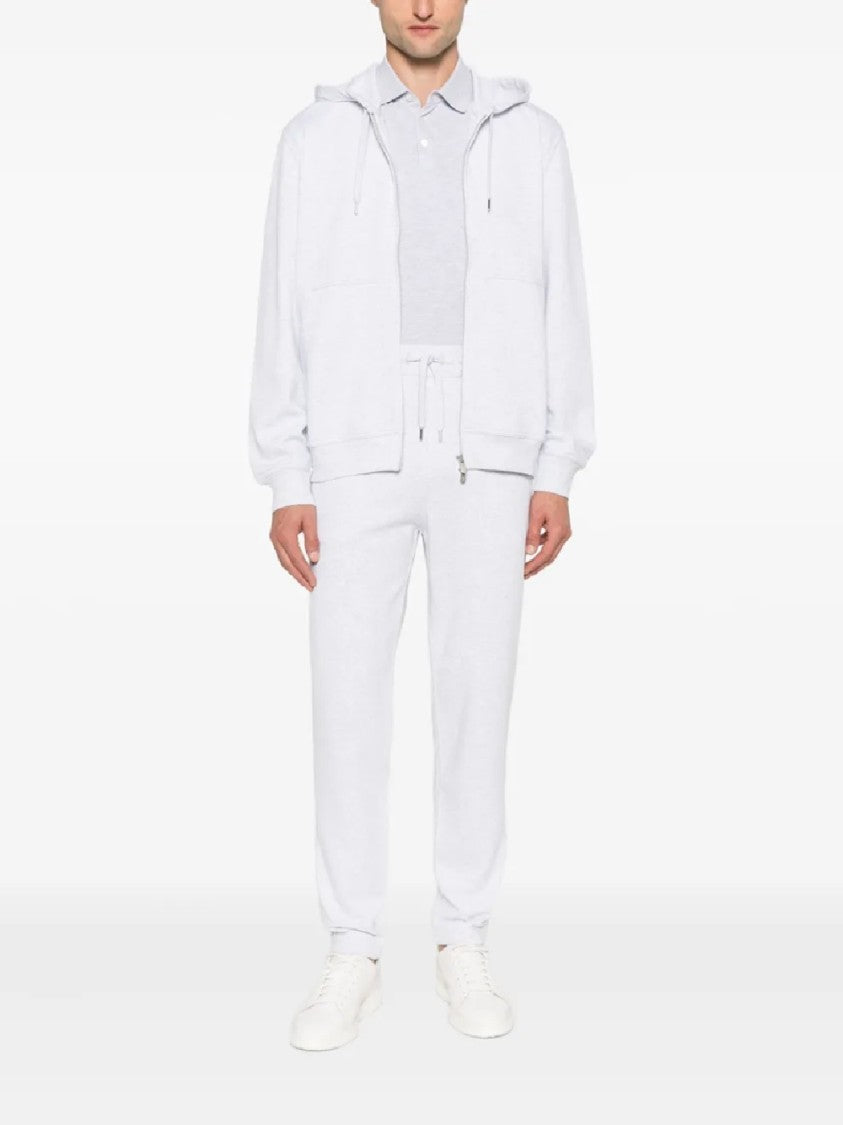 Brunello Cucinelli Relaxed Fit Cotton Blend Trousers