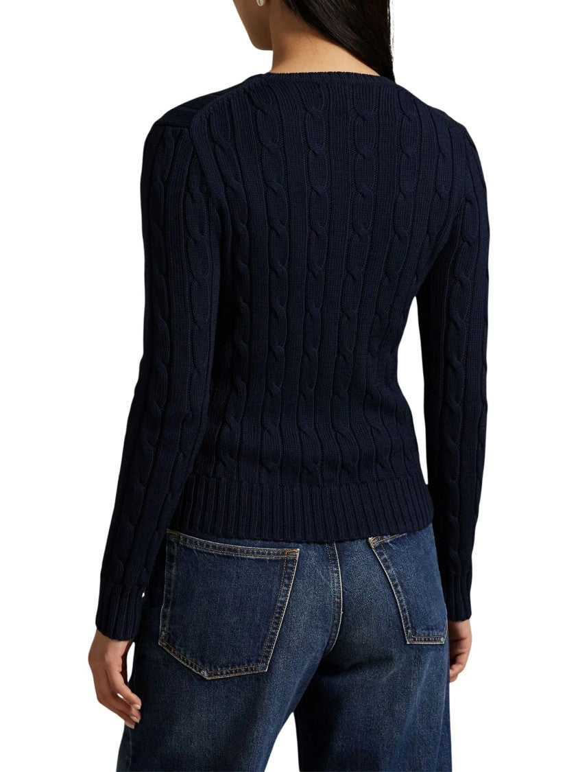 Polo Ralph Lauren Cable-Knit Crew-Neck Sweater With Ribbed Details