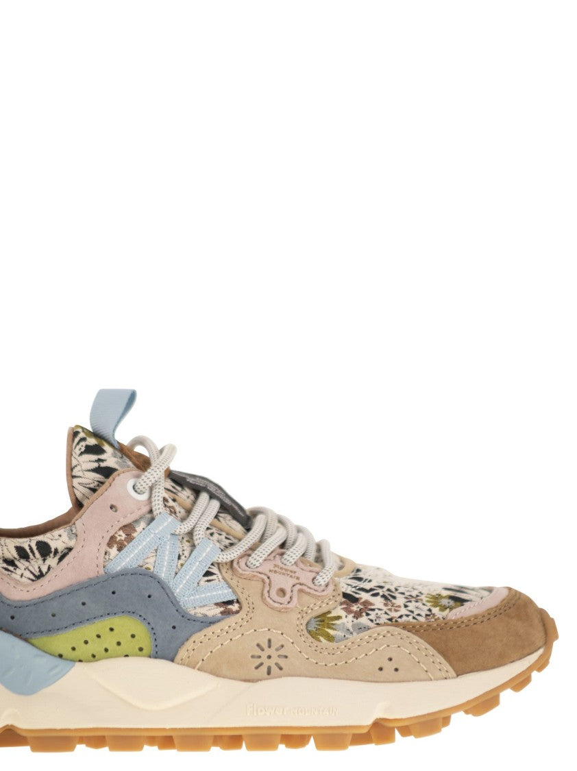Flower Mountain Yamano 3 - Sneakers In Suede And Technical Fabric