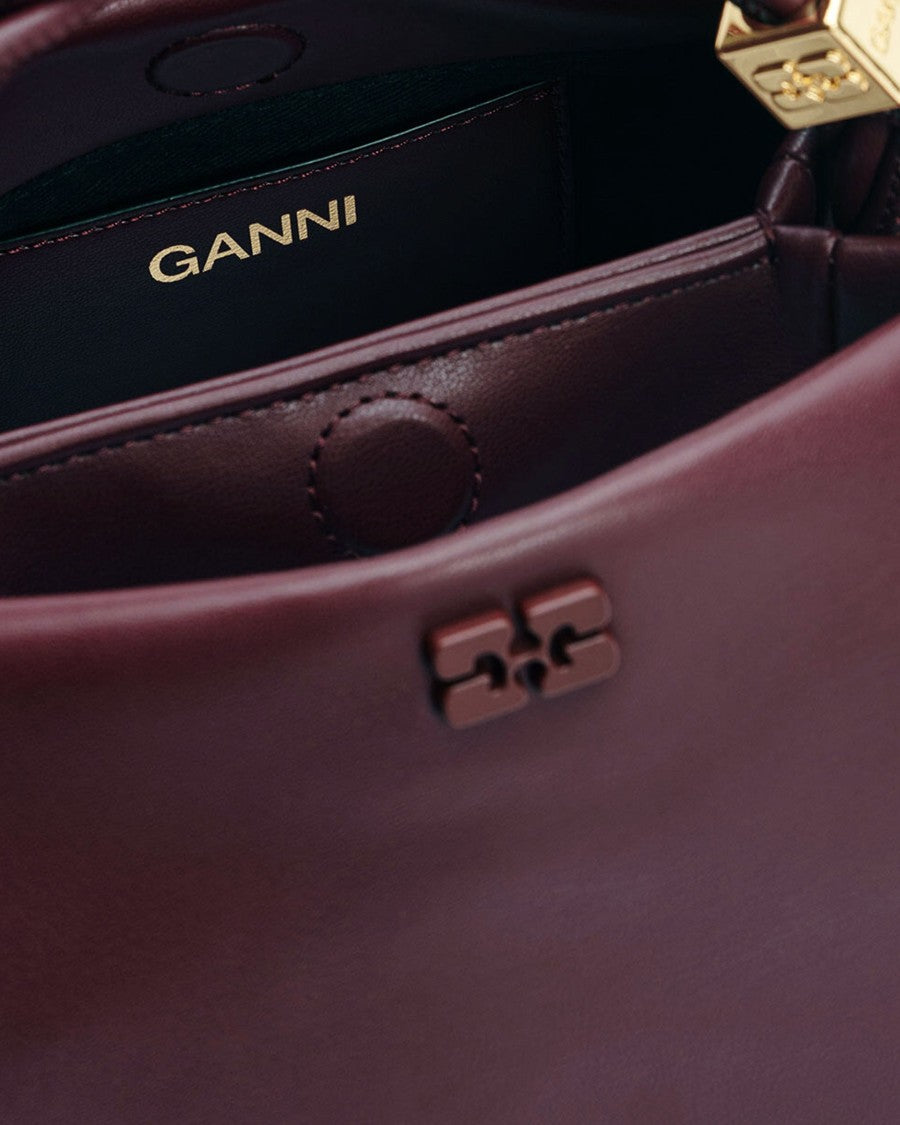Ganni Structured Small Handbag With Twisted Handle
