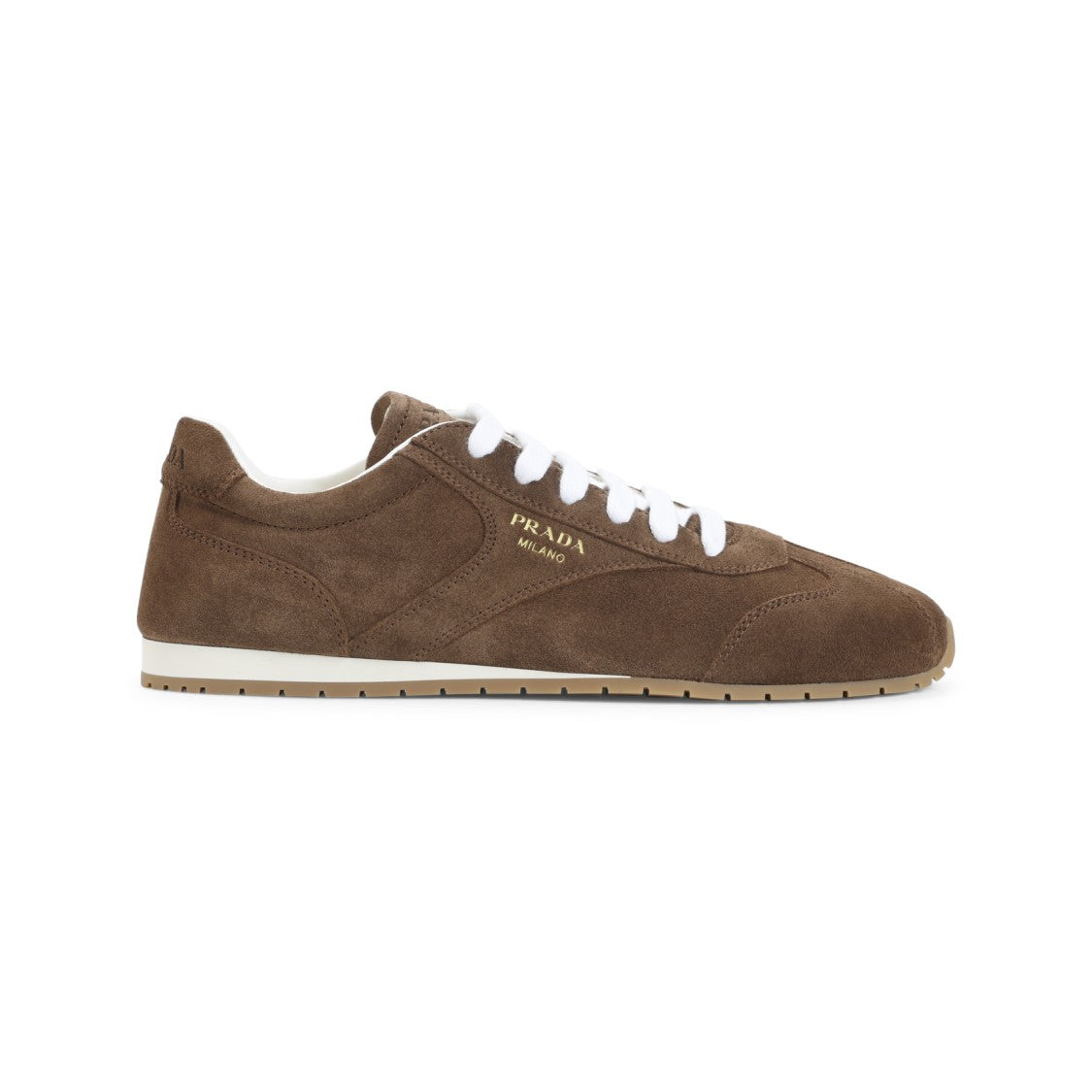 Prada Cocoa Brown Suede Leather Sneakers