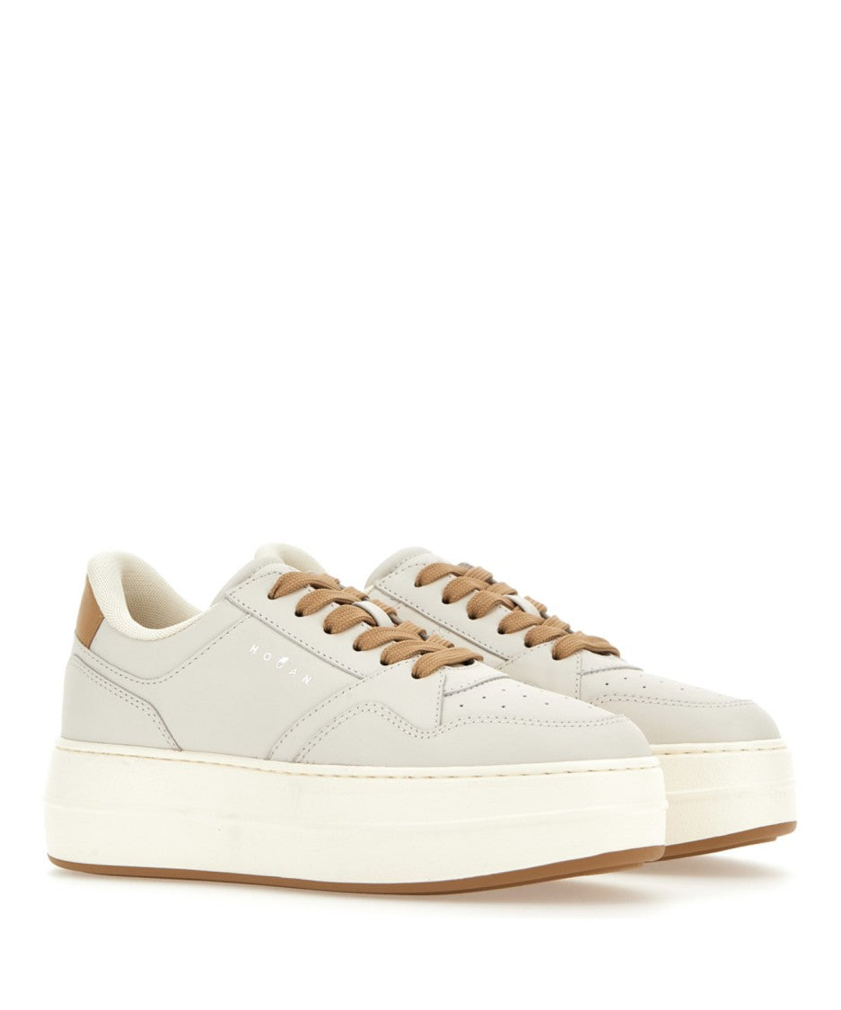 Hogan Platform Sneakers With Perforated Detailing