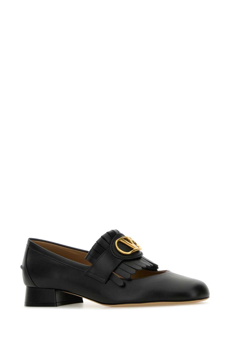 Valentino Garavani Black Leather Loafers