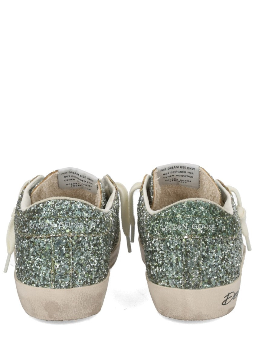 Golden Goose Glittery Textured Star Low Sneakers