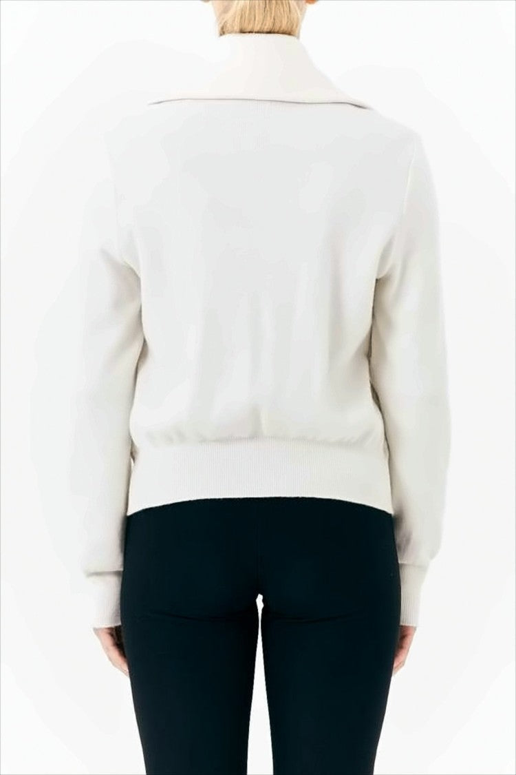 Duvetica Quilted Front Jacket With Knit Sleeves