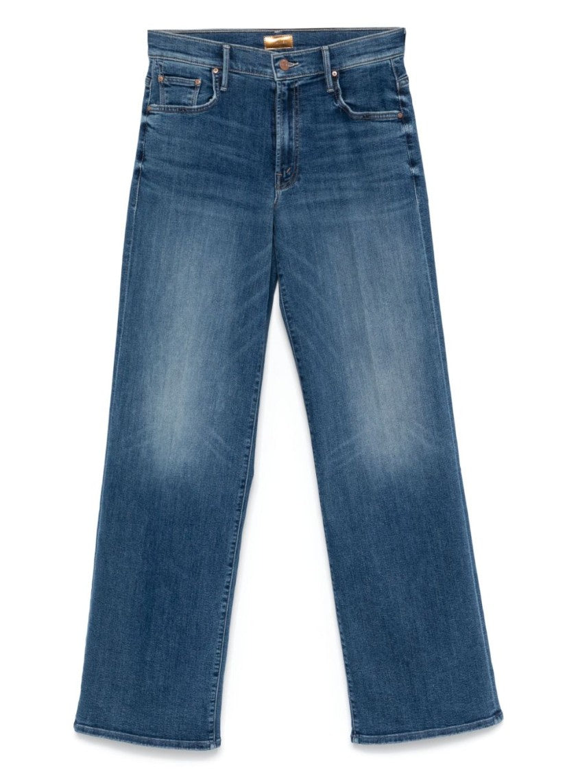 Mother Five-Pocket Straight-Leg Mother Jeans With Light Wash