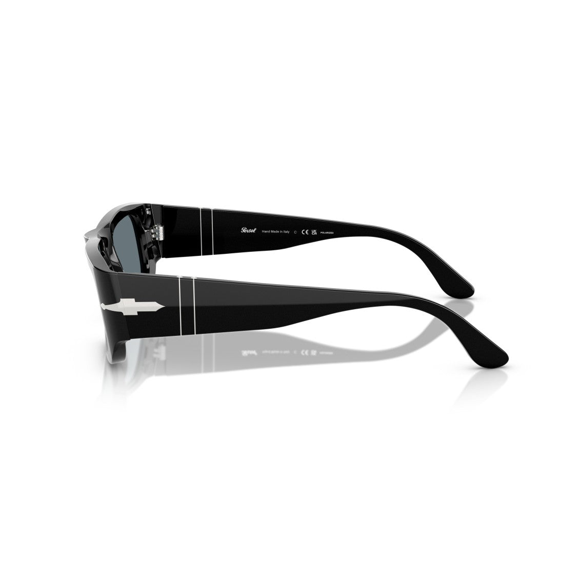 Persol Bold Rectangular Acetate Sunglasses With Silver Detail