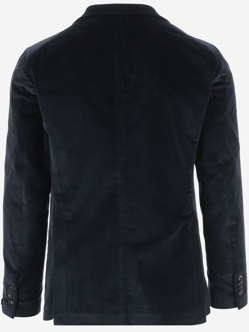 Tagliatore Single-Breasted Jacket In Stretch Cotton Velvet