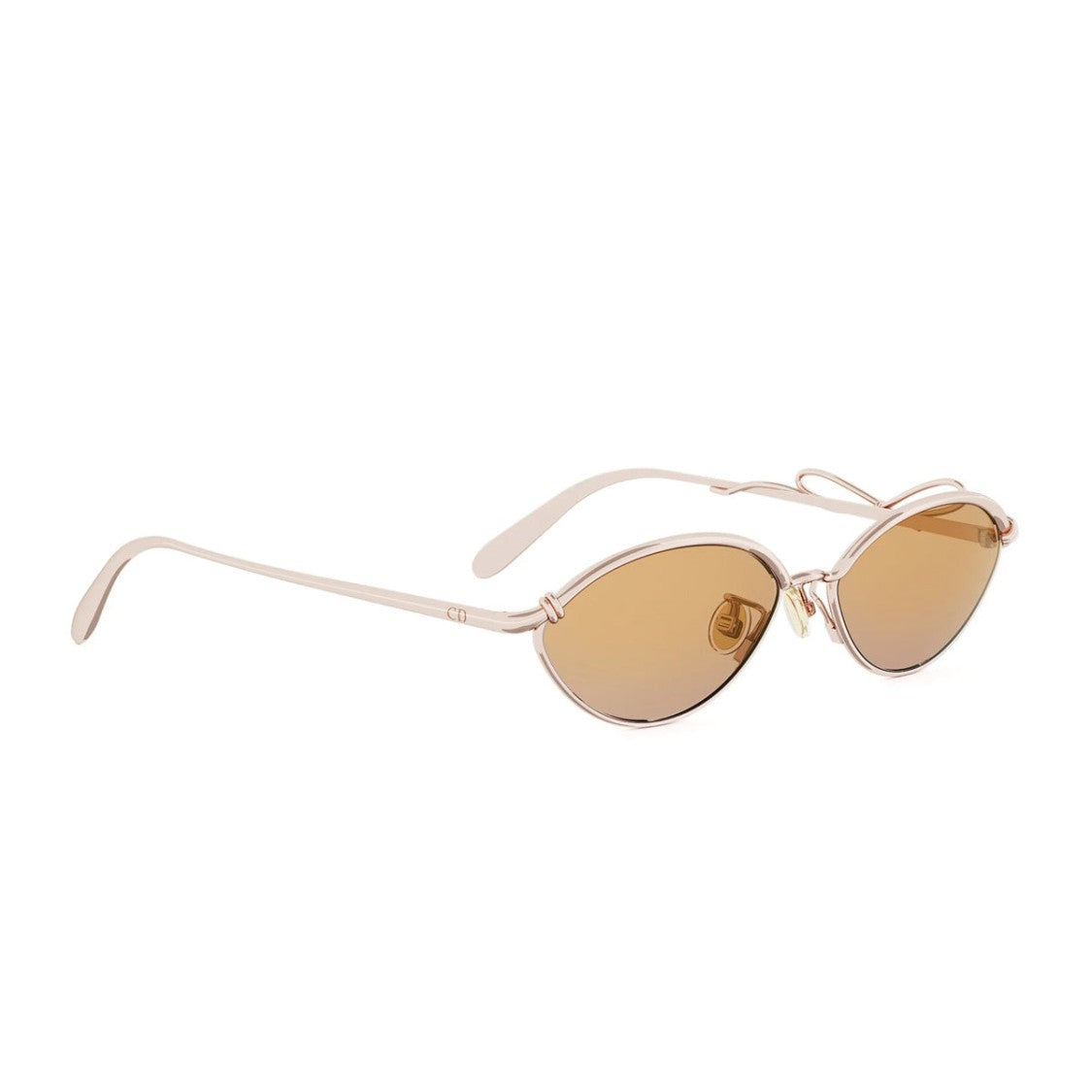 Dior Dior Bow R1u Oval Sunglasses With Delicate Metal Accents