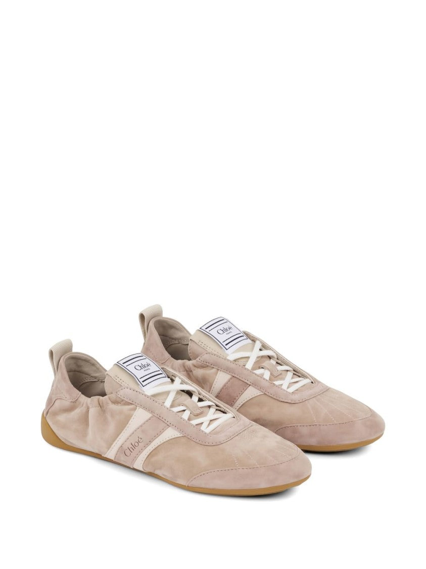 Chloé Matte Finish Flat Shoes With Elasticized Sides