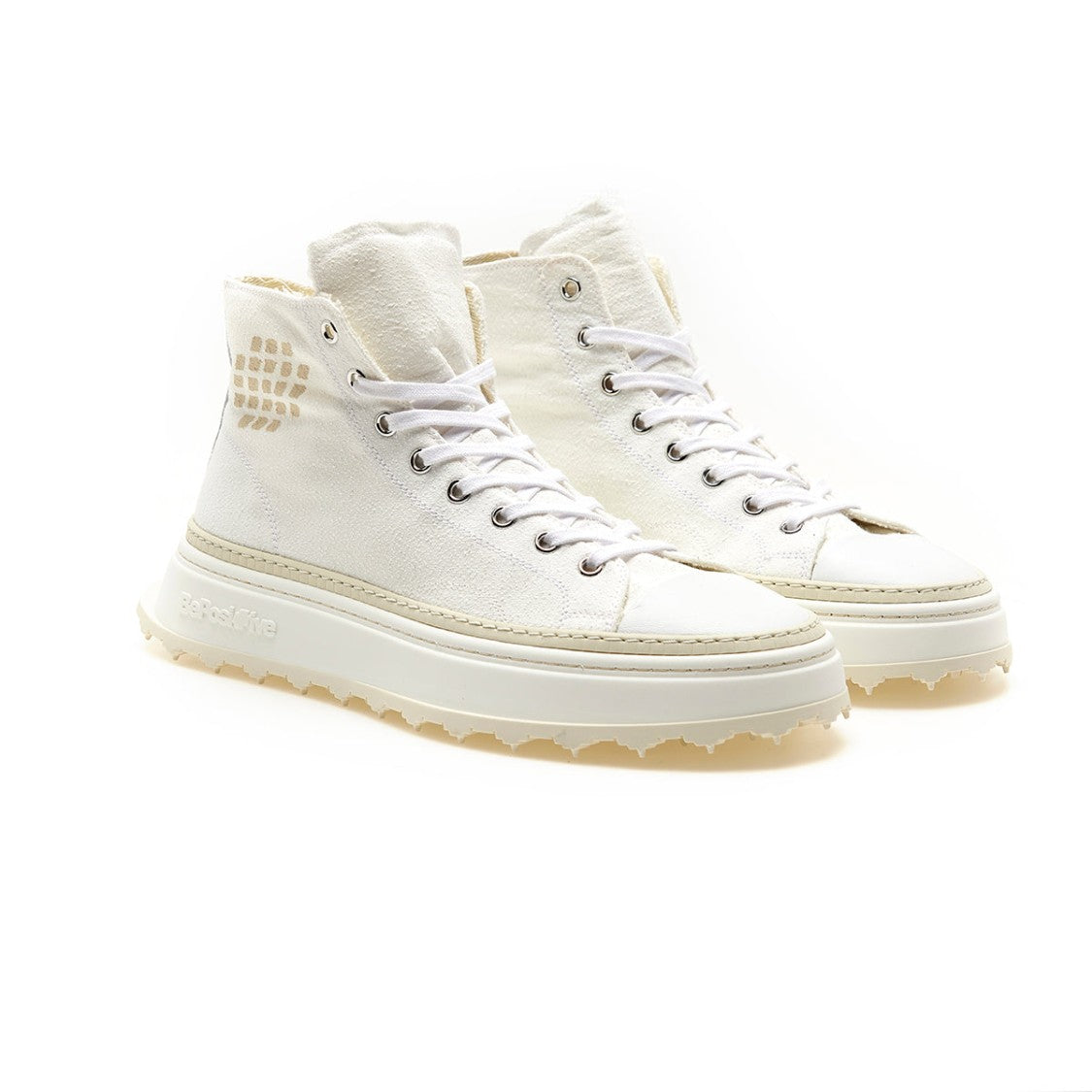 Bepositive Canvas Leather Mid-Cut Sneakers