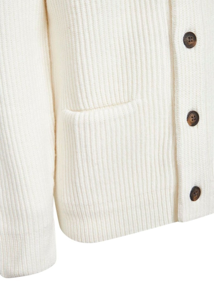 Mc2 Saint Barth Shawl Collar Knitted Sweater