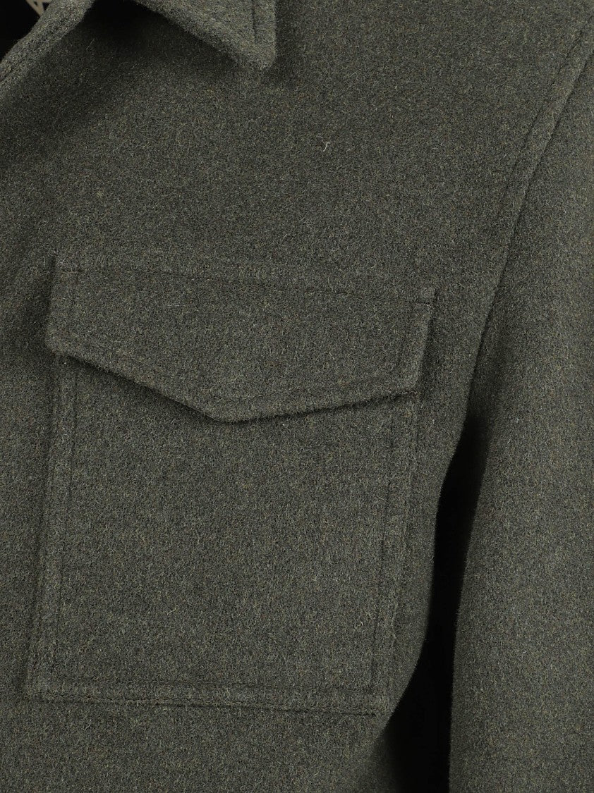 Herno Double-Layered Wool Jacket With Twill Texture