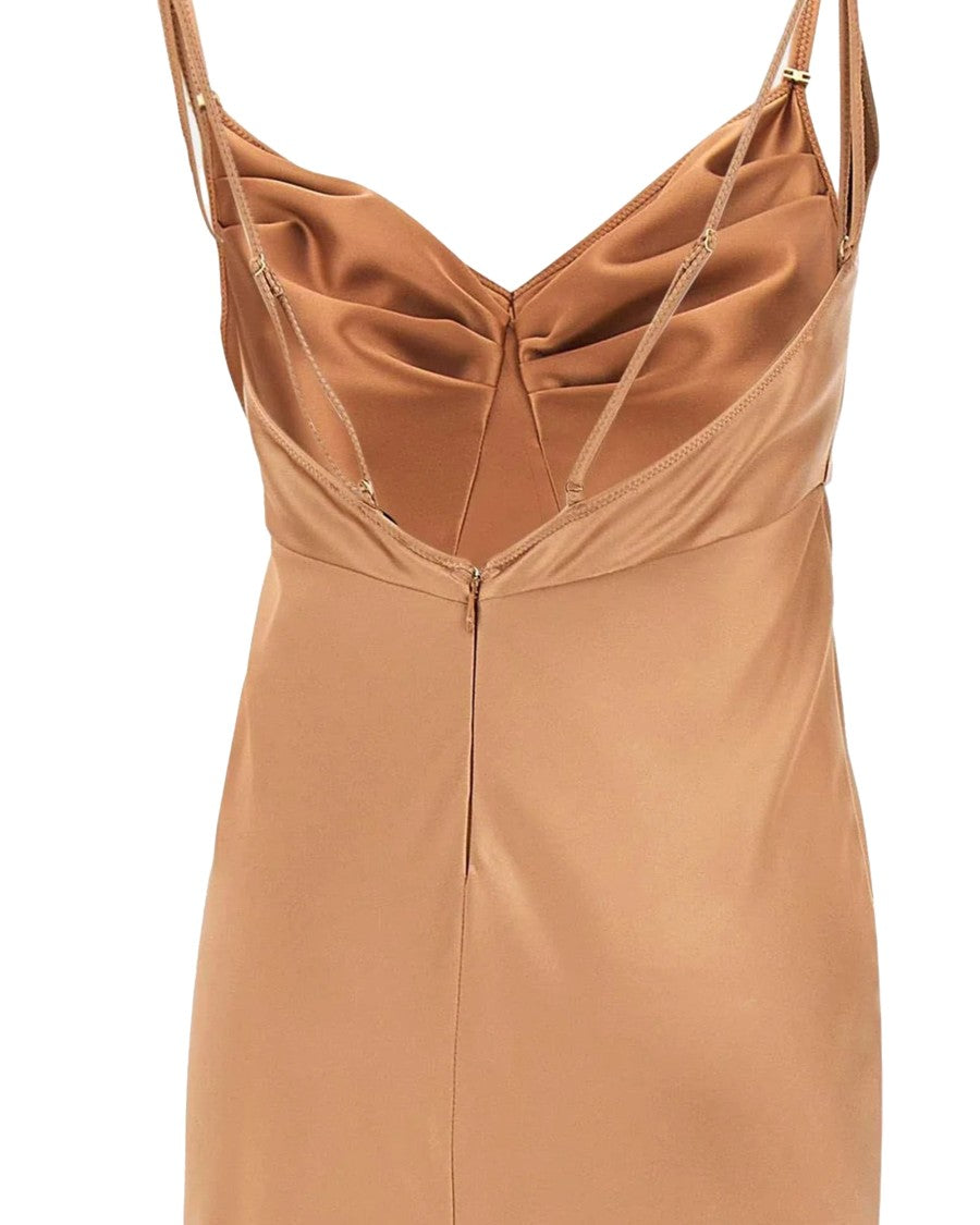 Elisabetta Franchi Suede Satin Dress
