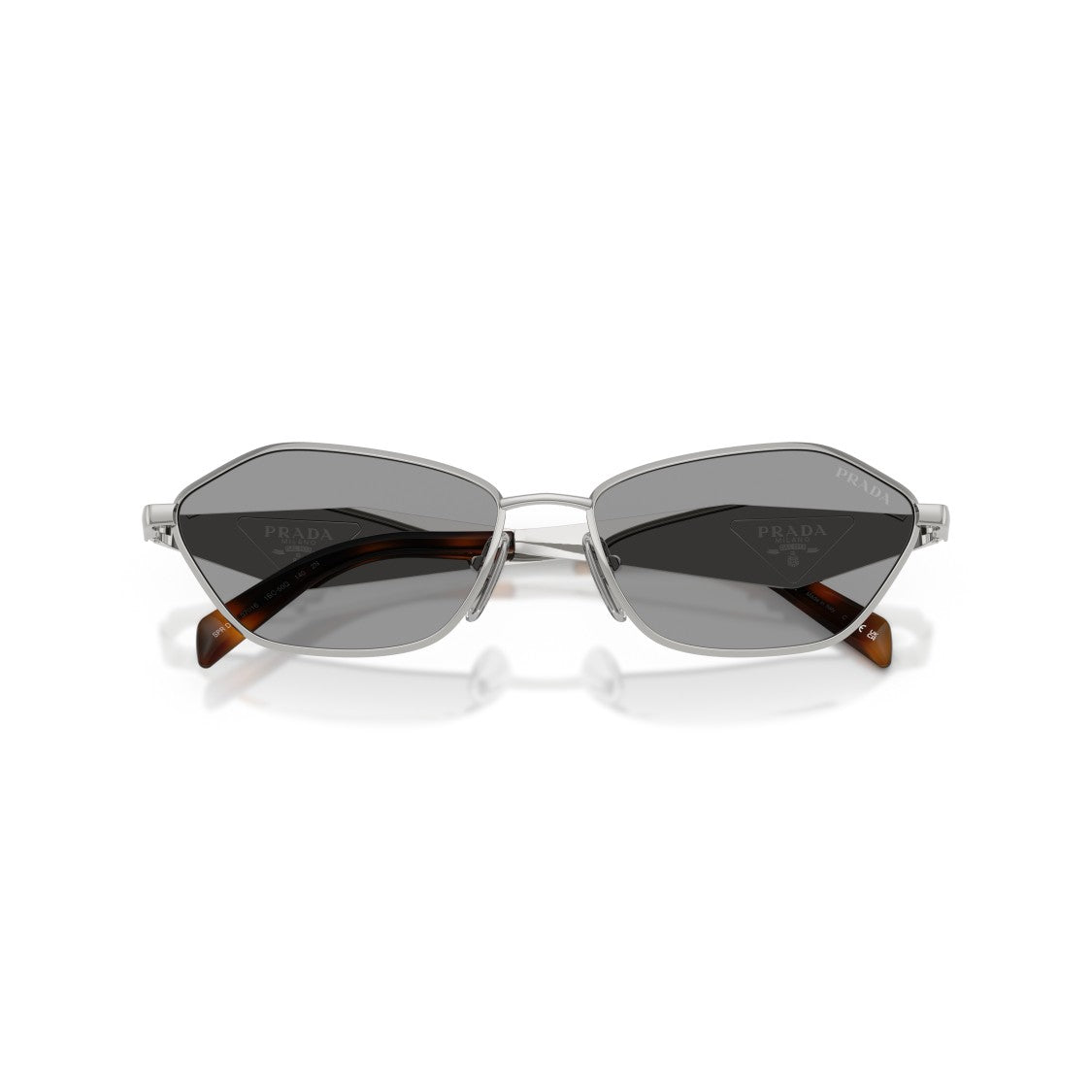Prada Tortoiseshell Angular Metal Frame Detail Sunglasses