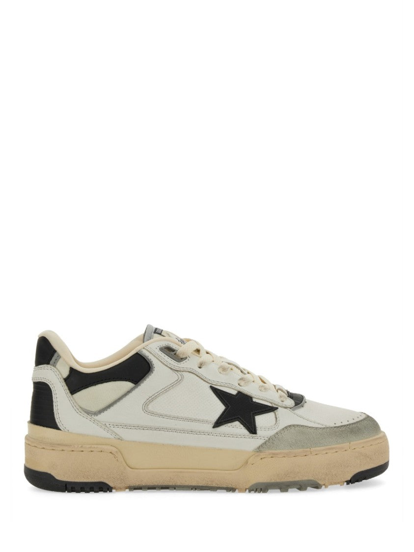 Golden Goose Leather And Textile Sneakers With Star Detail