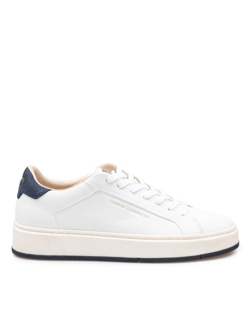 Crime London Crime Leather Sneakers White And Blue