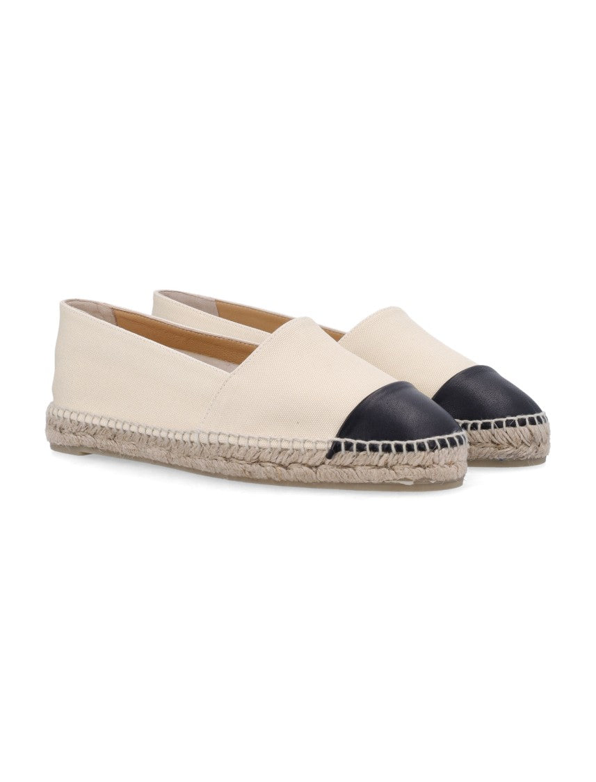 Castaner Canvas Slip-On Espadrilles With Leather Cap Toe