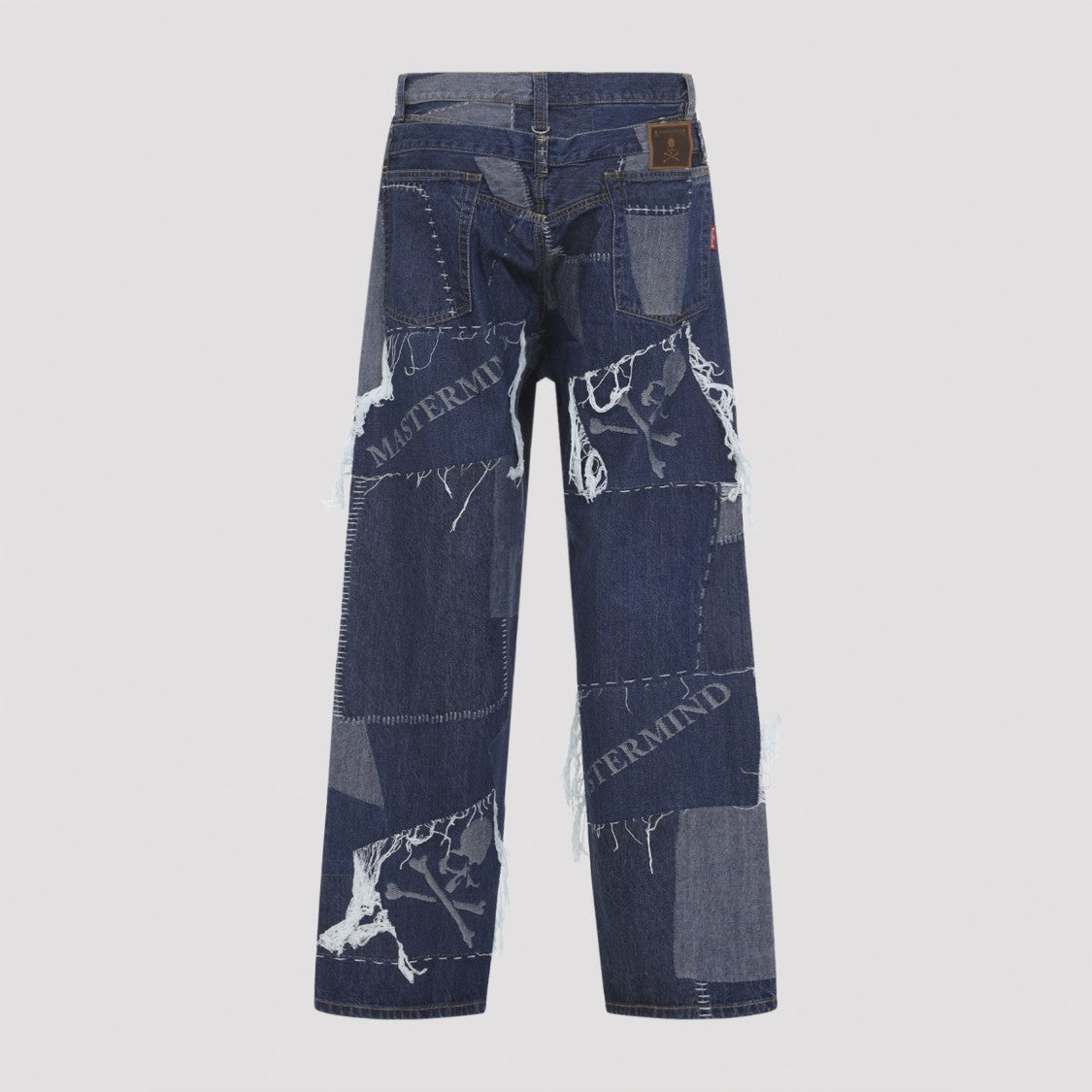 Mastermind Classic Straight-Cut Distressed Denim Jeans