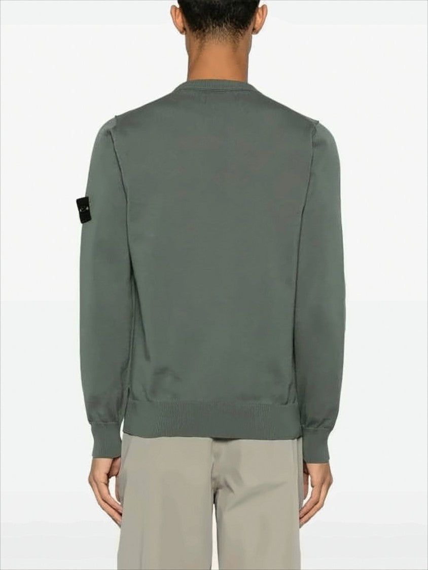 Stone Island Minimalist Green Knit Sweater