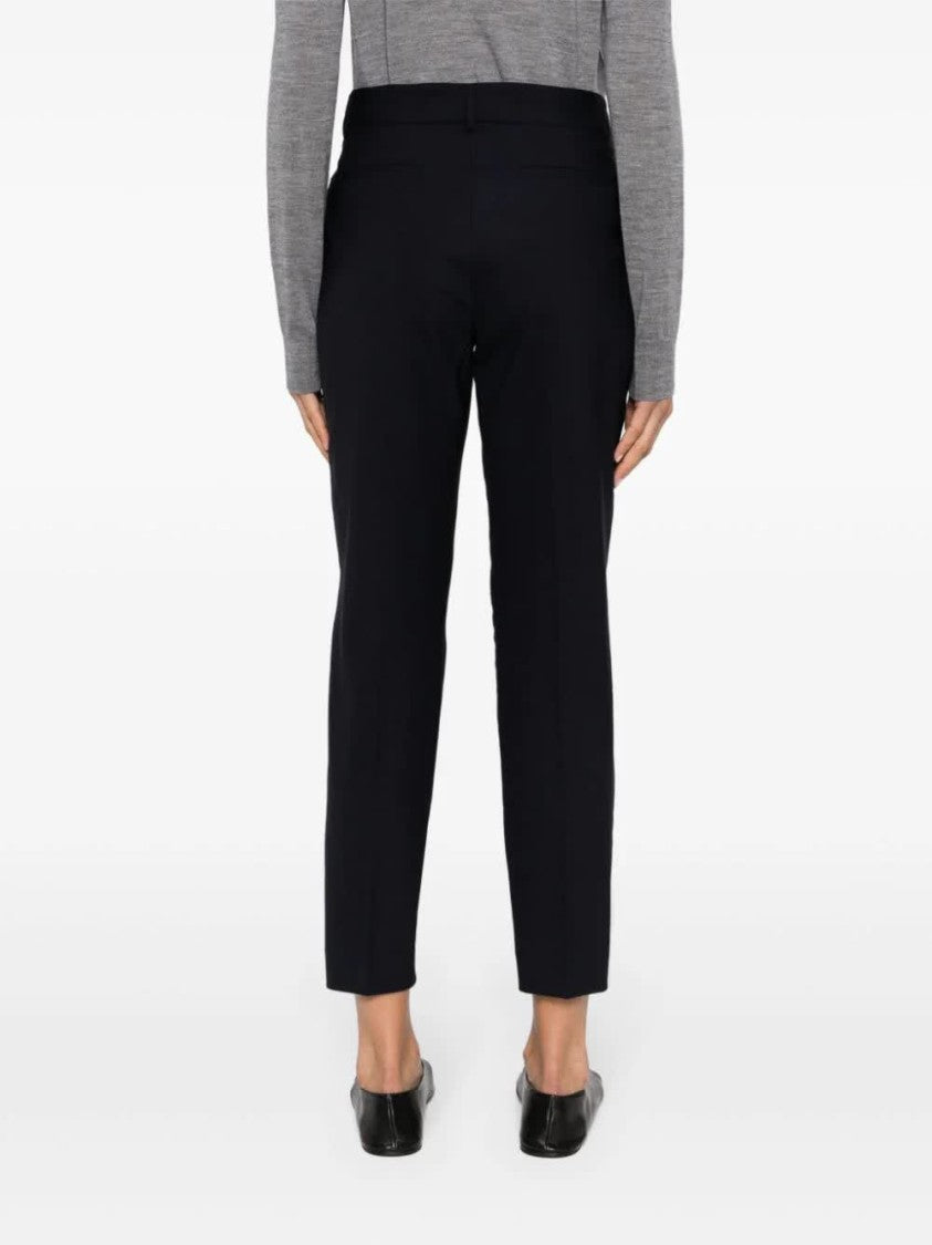 P.A.R.O.S.H. Mid Rise Cropped Straight Leg Wool Pants