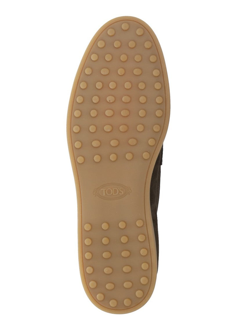 Tod's Brown Suede Leather Loafers