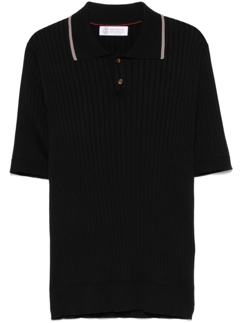 Brunello Cucinelli Polo Shirt With Stripe Detailing
