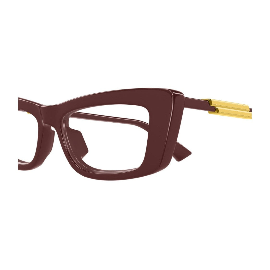 Bottega Veneta Bordeaux Ribbon Acetate Rectangular Sunglasses