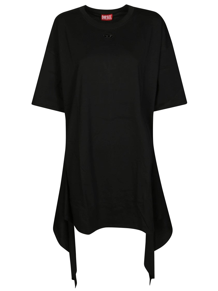 Diesel Asymmetrical Hem Black Tunic With Side Ties
