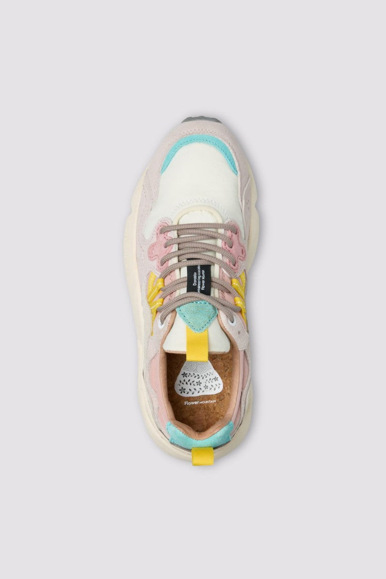 Flower Mountain Layered Design Sneakers With Chunky Sole