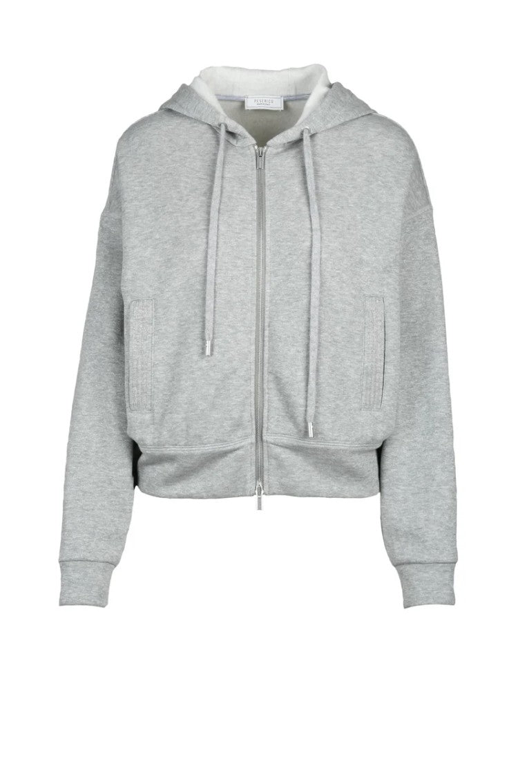 Peserico Cotton Blend Sweatshirt - Grey