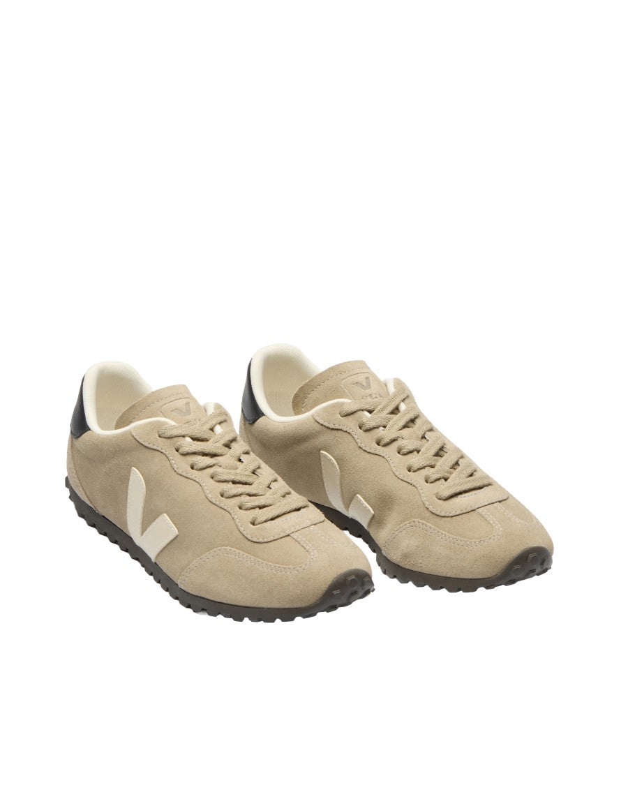 Veja Aerodynamic Taupe Suede Sneakers With Organic Leather Inserts