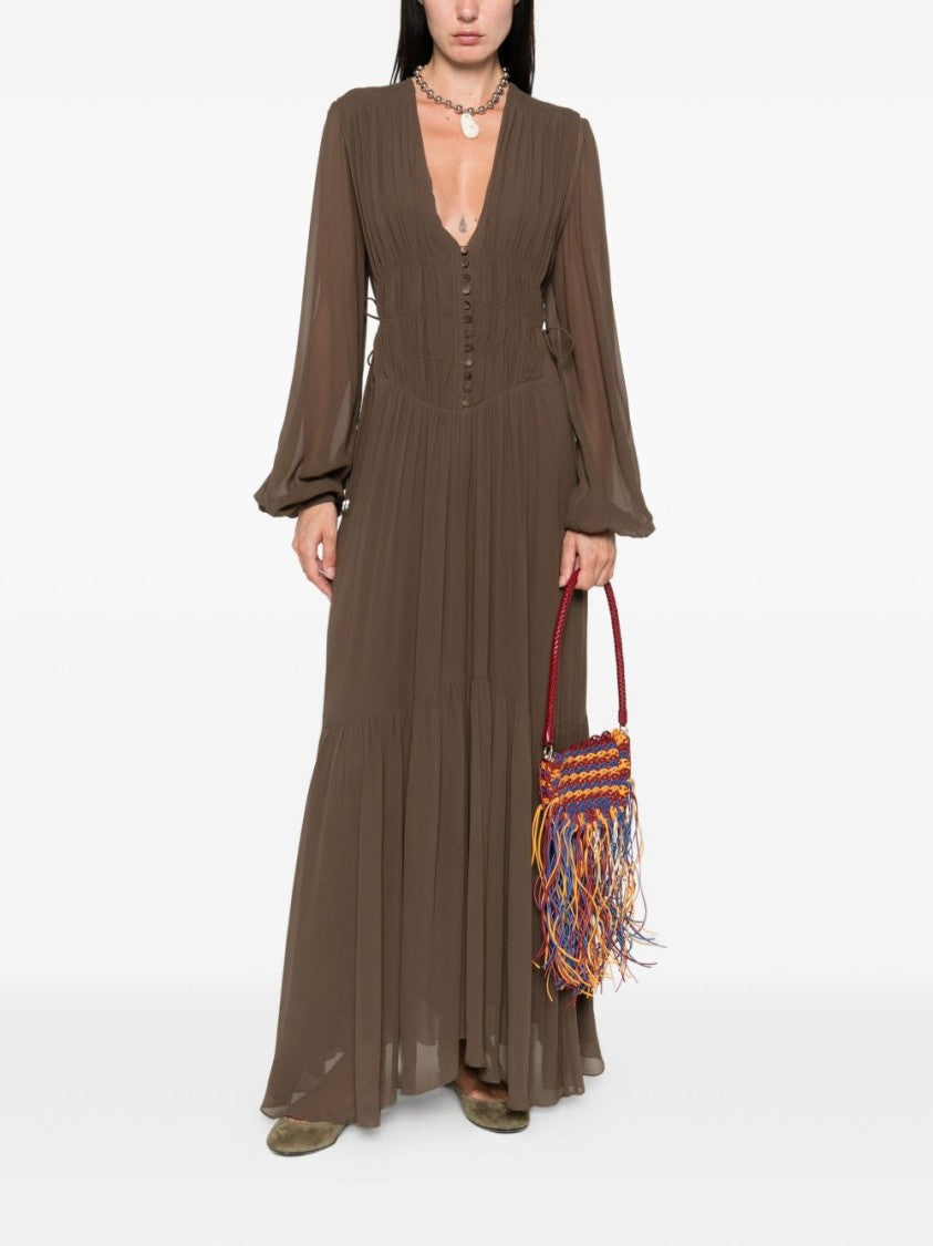 Isabel Marant Étoile Flowing Maxi Dress With Deep V-Neckline