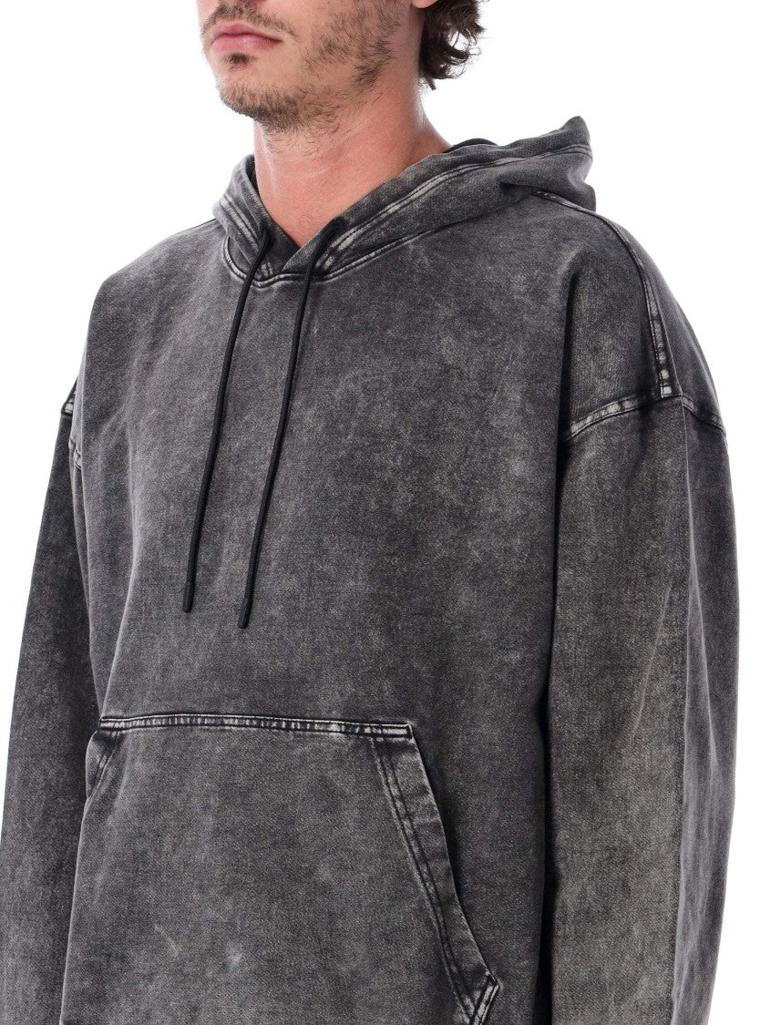 Diesel Washed Black Relaxed Vintage Hoodie
