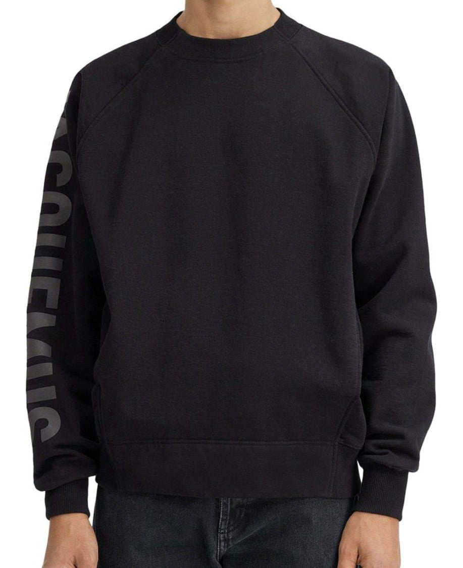 Jacquemus Long-Sleeve Crewneck Sweatshirt With Tonal Branding