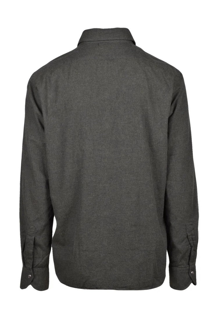 Baturo Green Button-Down Cotton Shirt