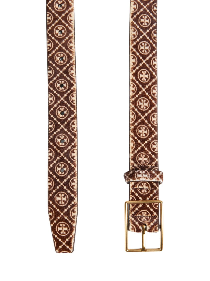 Tory Burch T Monogram Haircalf Belt